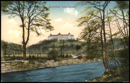 Postcard Karlsbad Karlovy Vary Hotel Imperial 1915