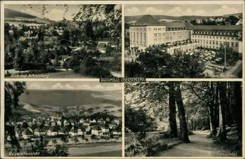 Ansichtskarte Oberschlema-Bad Schlema Mehrbildkarte Radiumbad Oberschlema 1940