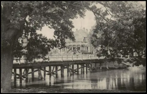 Ansichtskarte Bad Liebenwerda Eisenmoorbad mit Elsterbrücke 1920
