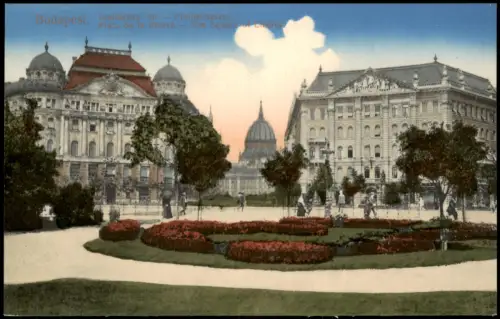 Postcard Budapest Freiheitsplatz (Szabadság tér) 1910