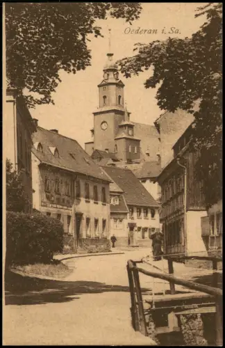 Ansichtskarte Oederan Straßenpartie - Erzgebirge 1912