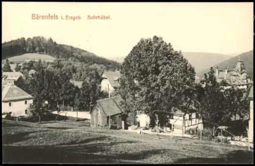 Bärenfels (Erzgebirge)-Altenberg (Erzgebirge) Blick auf den Hofehübel 1911