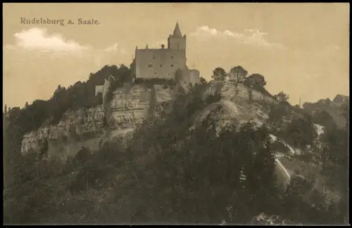 Ansichtskarte Saaleck-Bad Kösen Rudelsburg 1912