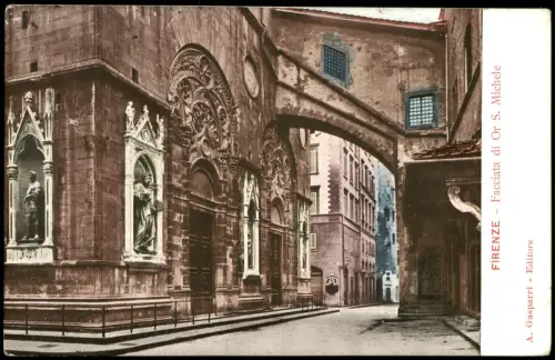 Cartolina Florenz Firenze FIRENZE Facciata di Or S. Michele 1910