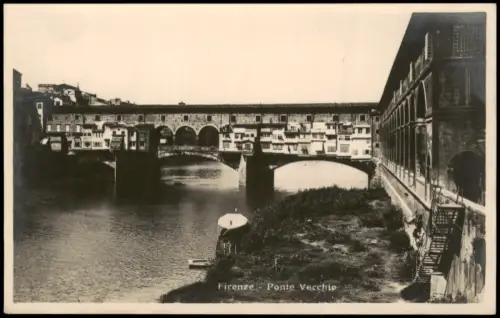 Cartolina Florenz Firenze Ponte Vecchio (Brücke) 1930