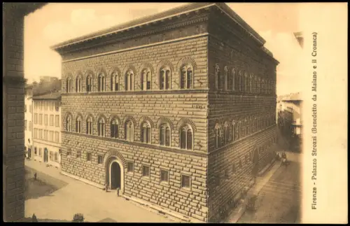 Florenz Firenze Palazzo Strozzi (Benedetto da Maiano e il Cronaca) 1910