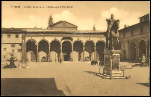 Cartolina Florenz Firenze Chiesa della S. S. Annunziata (1250-1604) 1910