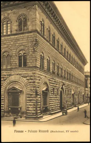 Cartolina Florenz Firenze Palazzo Riccardi (Mechelozzi, XV secolo) 1910