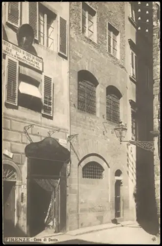 Cartolina Florenz Firenze Casa di Dante 1923