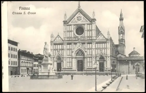Cartolina Florenz Firenze Chiesa S. Croce 1910