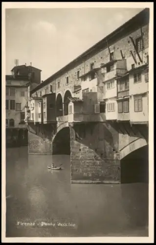 Cartolina Florenz Firenze Ponte Vecchio (Brücke) 1930