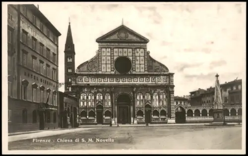 Cartolina Florenz Firenze Kirche Chiesa di S. M. Novella 1930