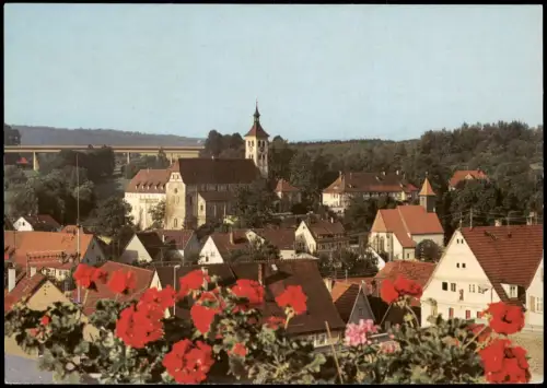 Ansichtskarte Denkendorf Ortsansicht Panorama Blick zur Klosterkirche 1975