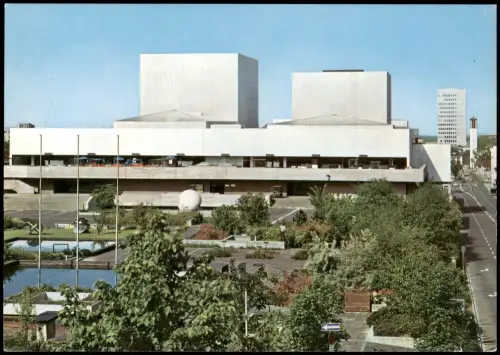 Ansichtskarte Darmstadt Staatstheater - Straßenszene 1975