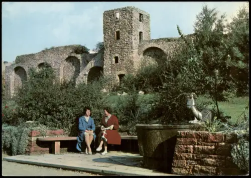 Ansichtskarte Darmstadt Stadtmauer mit Hinkelsturm Frauen 1971