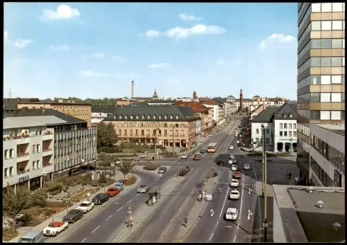 Ansichtskarte Darmstadt Rheinstraße Mercedes Cabrio 1969