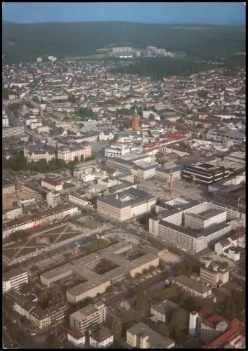 Ansichtskarte Darmstadt Luftbild Totalansicht vom Flugzeug aus 1975