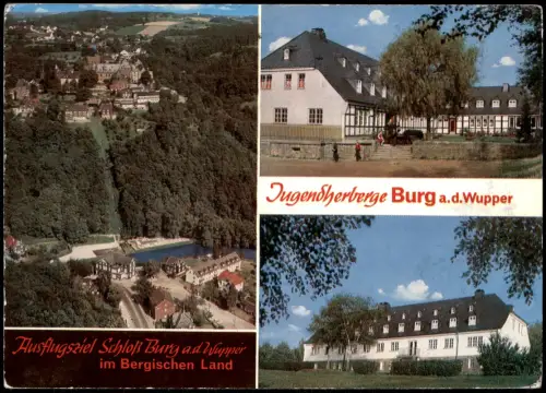 Burg an der Wupper-Solingen Mehrbildkarte Jugendherberge Burg a.d.Wupper 1977