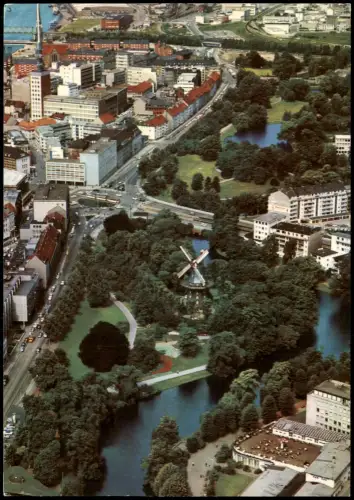 Ansichtskarte Bremen Luftbild Mühle am Wall v. Flugzeug aus 1970