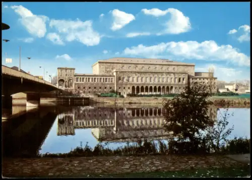 Ansichtskarte Mülheim an der Ruhr Partie an der Stadthalle 1970
