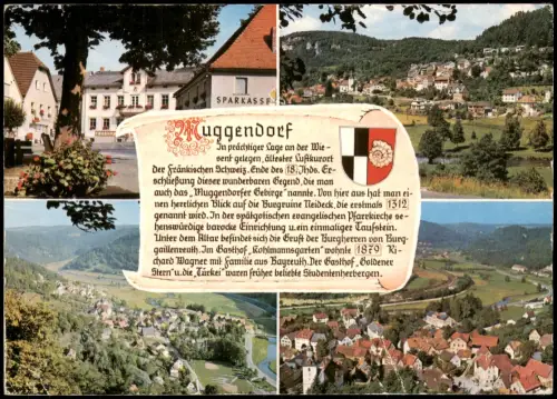 Ansichtskarte Muggendorf-Wiesenttal Chronik-Karte mit Ortsansichten 1985