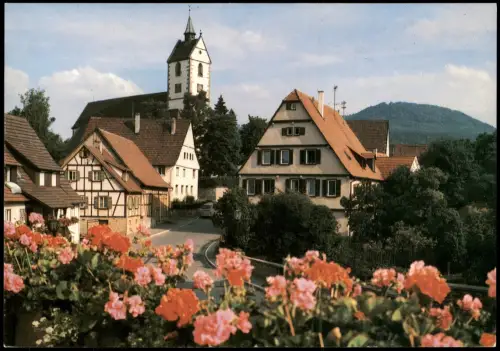 Ansichtskarte Mössingen Ortsansicht Partie an der Kirchstraße 1980