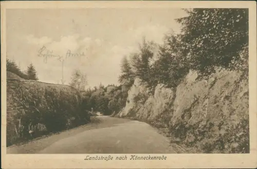 Ansichtskarte Könneckenrode-Wallmoden Landstraße 1922