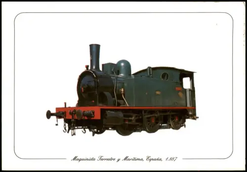 Ansichtskarte  Dampflokomotive Maquinista Terrestre y Marítima 1980