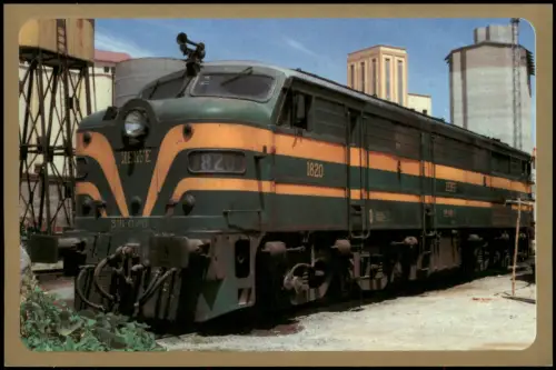 Postale Medina del Campo Diesellokomotive RENFE 318-020-5 1991