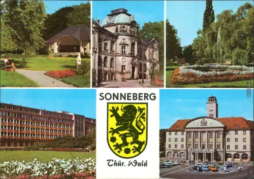 Sonneberg Stadtpark, Deutsches Spielzeugmuseum, Kreisratsgebäude, Rathaus 1974