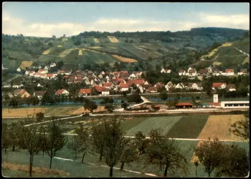 Ansichtskarte Criesbach am Kocher Panorama, Streuobstwiese 1970