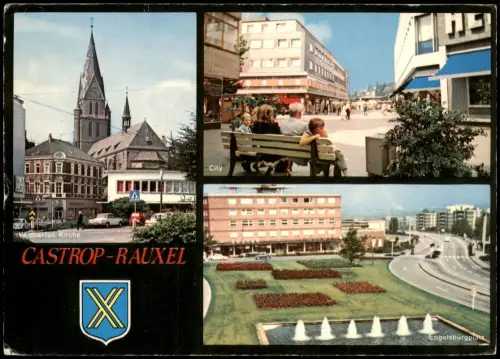 Ansichtskarte Castrop-Rauxel Mehrbildkarte mit 3 älteren City-Ansichten 1965