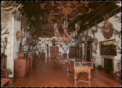 Erbach (Odenwald) Weltberühmte Sammlung im gräflichen Schloß Hirschgalerie 1965