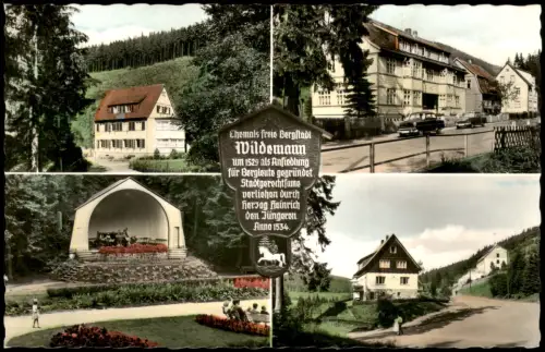 Wildemann (Innerstetal) Mehrbildkarte Ehemals freie Bergstadt Wildemann 1963