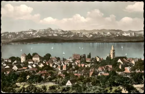 Ansichtskarte Überlingen Panorama Ansicht Bodensee 1965