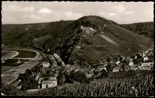 Ansichtskarte Traben-Trarbach Panorama-Ansicht 1958   Bahnpost gelaufen (Bahnpoststempel)