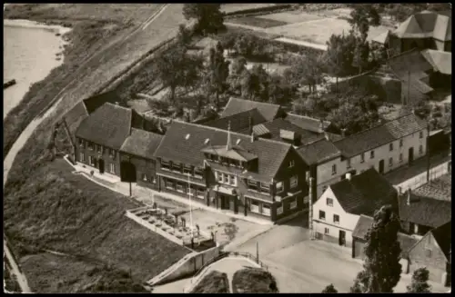 Uedesheim-Neuss Rheinterrasse Nix Deichstrasse Luftaufnahme Luftbild 1960