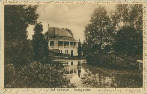 Ansichtskarte Bad Wildungen Seitenansicht - Musikpavillon 1925
