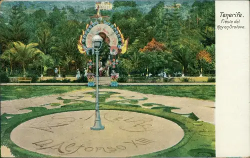 Postale .Teneriffa Tenerife.Fiesta del Rey en Orotava. 1911  Kanaren Canaris
