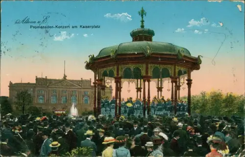 Ansichtskarte Altona-Hamburg Promenaden-Konzert am Kaiserplatz 1914