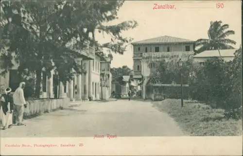 Postcard Sansibar Zanzibar زنگبار‎ Main Road 1906  Tansania Tanzania