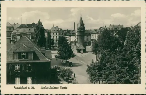 Bockenheim-Frankfurt am Main Bockenheimer Warte Straßenszene 1941