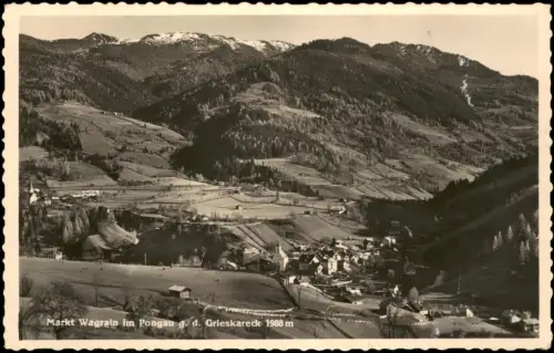 Ansichtskarte Wagrain Panoramablick auf den Markt gegen das Grieskareck 1952