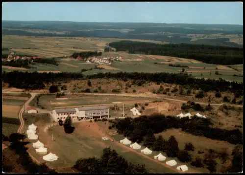 Egenhausen Ev. Sport-Freizeitheim Kapf vom Flugzeug aus, Luftaufnahme 1970
