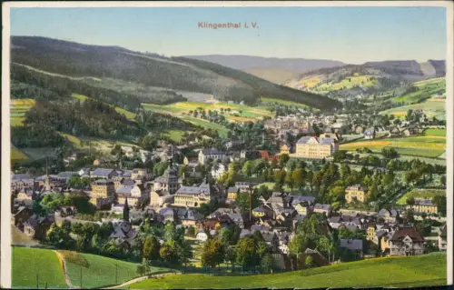 Ansichtskarte Klingenthal Panorama Totale 1918