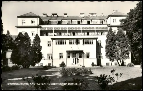 Ansichtskarte Purkersdorf Kurhaus der Evangelischen Anstalten 1935