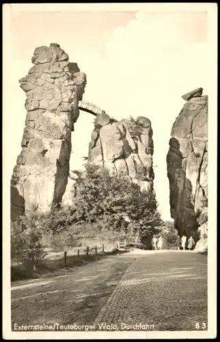 Holzhausen-Externsteine-Horn-Bad Meinberg  Teutoburger Wald Durchfahrt 1950