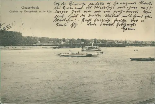Postkaart Oosterbeek-Renkum Stadt und Schiffe 1922