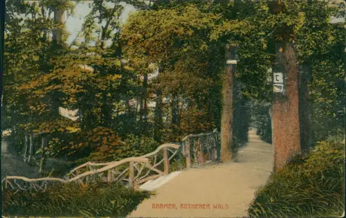 Ansichtskarte Barmen-Wuppertal Kothener Wald 1914