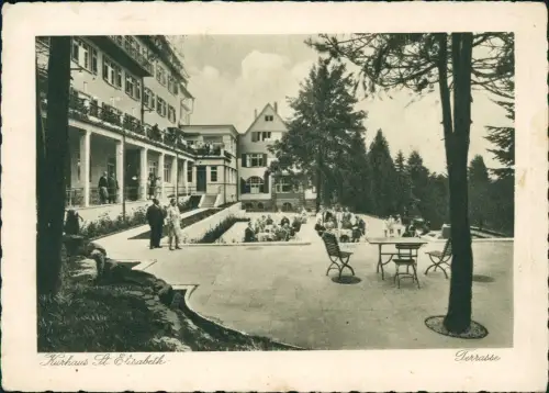 Ansichtskarte Freudenstadt Kurhaus St. Elisabeth Terrasse 1933